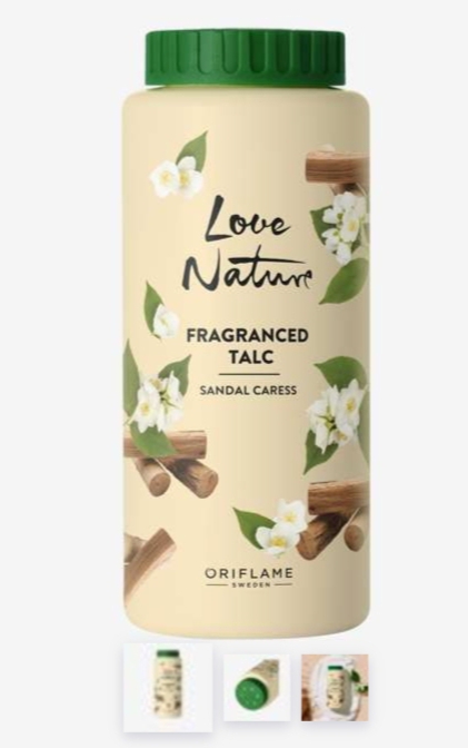 Love nature Fragranced Talc Sandal Caress 100 gm