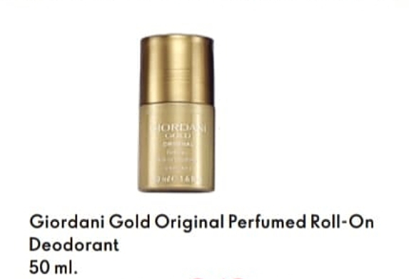 Giordani Gold original perfumed roll on Deodorant. 50 ml