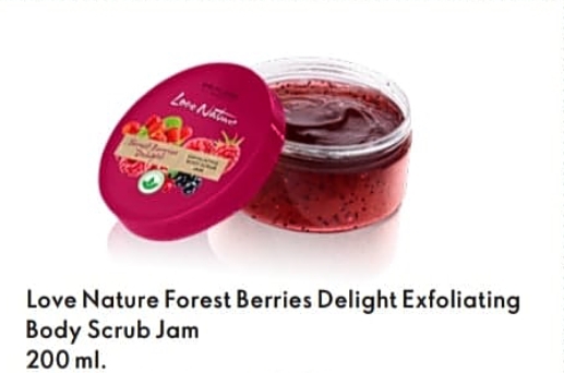 Love nature forest berries delight exfoliating body scrub jam 200 ml